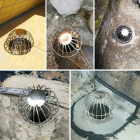 Drain de toit plat DN 100 avec bride en bitume et protection contre les feuilles, entrée de gouttière de toit de 4 pouces pour drainage au sol, compatible DN 110