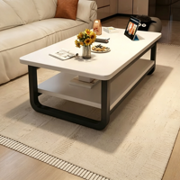 Table basse de rangement, table d'appoint, pour petit appartement, usage domestique, style minimaliste moderne, compacte, en bois, démontable, pour salon, balcon