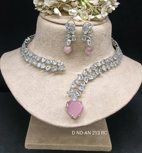 Twini Trendy Fashionable Mehandi Plated Brass Flower Design Moissanite Rope Chain <b>Statement</b> <b>Necklace</b> Party Women's an 213 - Product Image 1