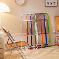 Chaise pliante transparente portable moderne pour les événements extérieurs de mariage de café de restaurant d'hôtel d'école