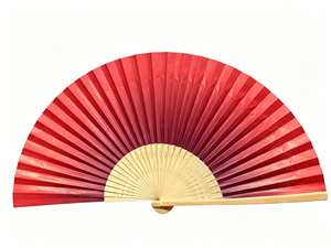 Abanico de Papel Plegable Redondo Portátil con Logotipo Impreso Personalizado y Mango de Madera para Bodas, Festivales y Eventos Promocionales - Product Image 2