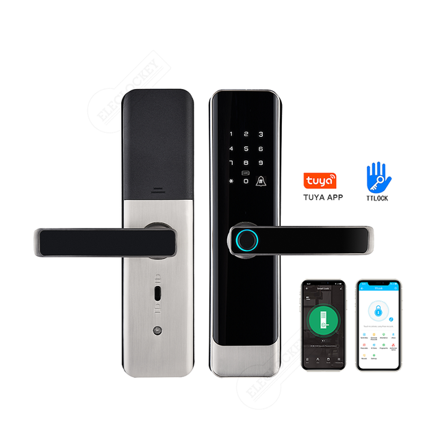 Cerradura Inteligente Smart Lock with Fingerprint WiFi Tuya TTlock App Control Keyless Password Entry Digital Door Lock Handle