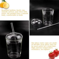 Groothandel Aanpassing Ecologisch Voedselveilig Hoog-borosilicaat Handgeblazen Herbruikbaar Vaatwasser- en Magnetronbestendig 450ml Glazen Bekers