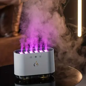Hot sale 6 holes spray Nozzles Musical rhythm Dancing Light Dynamic 900ml Aroma Essential Oil Diffuser H2o usb Air Humidifier