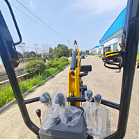 Mini-excavatrice 1,2 tonne d'occasion à bras oscillant et rotation zéro