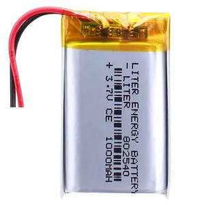 Baterai Lithium-Ion Polimer 3.7V 802540 1000Mah Baterai Isi Ulang