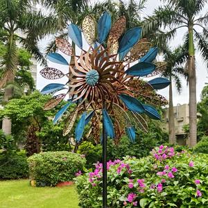 Doppel klingen Windmühle Garten Windräder Skulptur für Outdoor Art Decor - Product Image 4