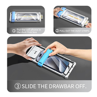 Colle complète pour iPhone 16Pro Max Protecteur d'écran en verre trempé sans poussière Film de protection facile à appliquer