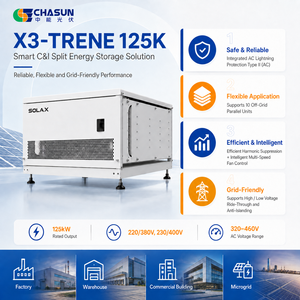 Onduleur de stockage d'énergie triphasé AC <span class=keywords><strong>SolaX</strong></span> X3-TRENE 125K, efficacité 98%, surdimensionnement 200%, 10 parallèles, charge 100% asymétrique - Product Image 3