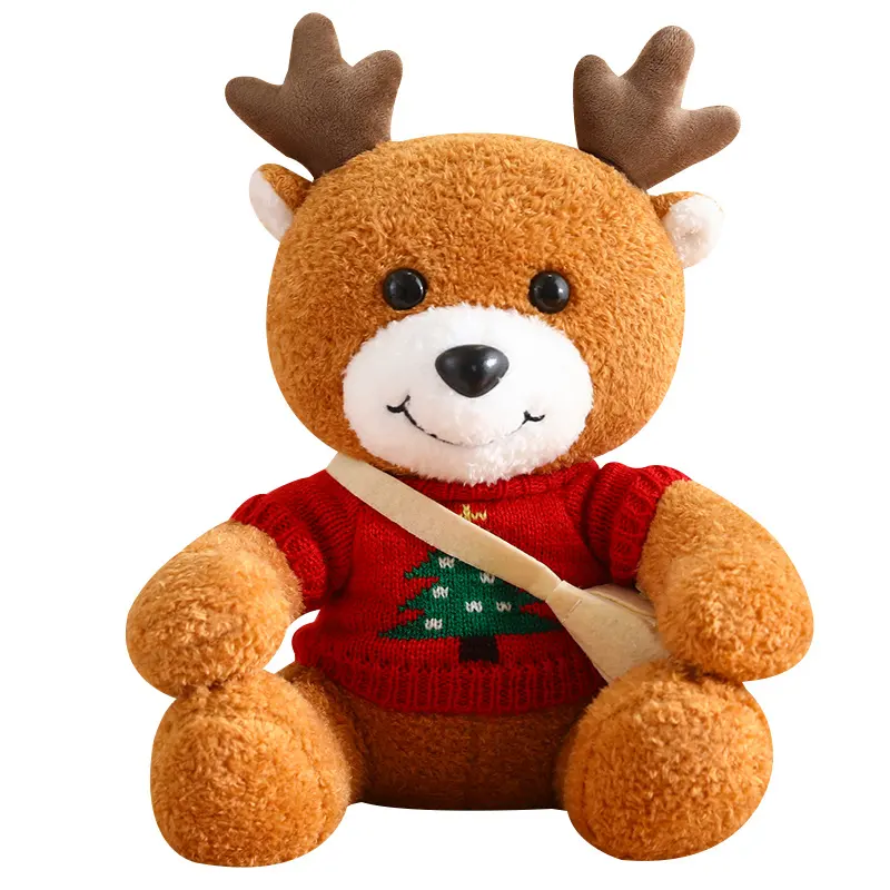 Nuevo juguete de peluche de Reno personalizado suave Navidad ciervo relleno/oso Peluches Juguetes para bebé regalos de navidad