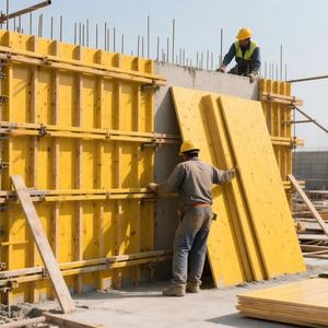 Contreplaqué de coffrage jaune DokaPanel de 21mm 27mm 3m de longueur pour modèle d'échafaudage de chantier de coffrage - Product Image 5