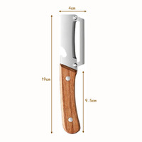 Multifunctionele handmatige fruit- en groenteschiller met houten handvat, aardappelschiller, roestvrijstalen suikerrietmes met flesopener