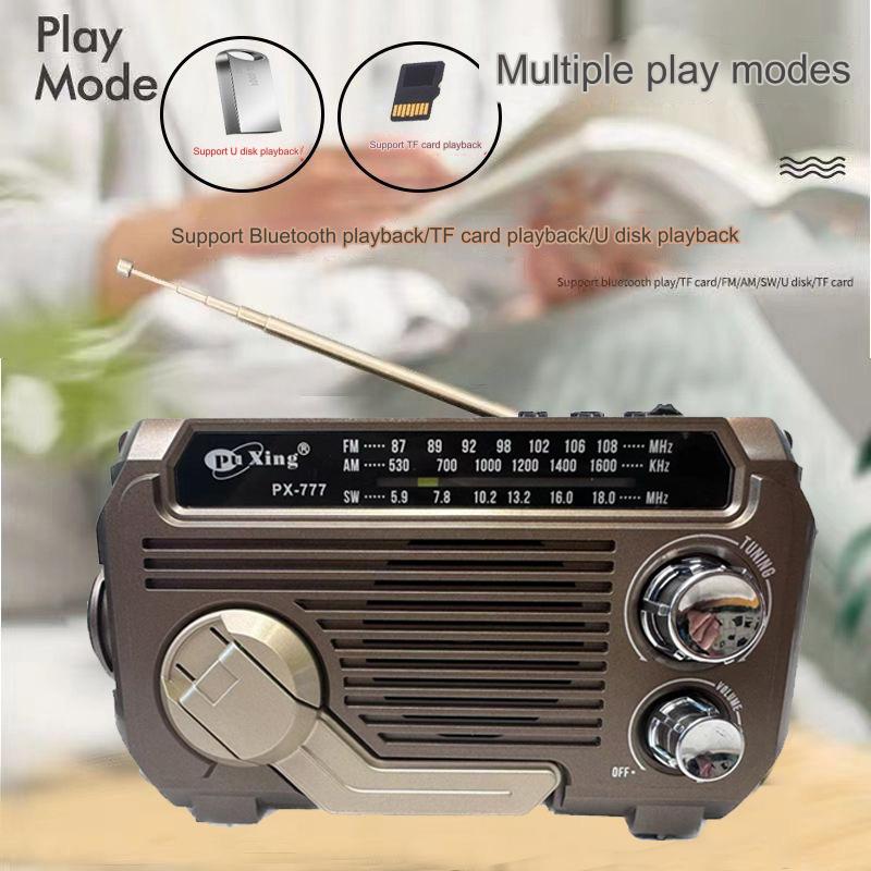 PX-777 ラジオ AM FM ポータブル音楽プレーヤー ハンドシェイク