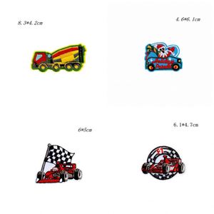 Factory Cheap No Minimum Iron on Plain Thread Embroidery Shop Truck Patch for Boy - Product Image 5