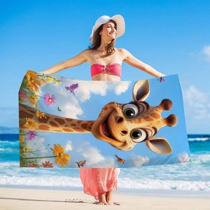 3D kỹ thuật số in ấn động vật nén bãi biển Khăn Thiết kế sang trọng nhanh chóng khô cát miễn phí tùy chỉnh in sợi nhỏ thể thao khăn tắm - Product Image 2