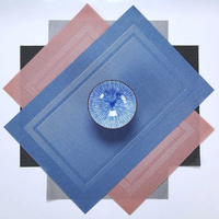 Napperons de table tissés résistants à la chaleur pour l'extérieur, napperons de salle à manger, tapis de cuisine et sous-plats en plastique 70% PVC et 30% polyester CLASSIQUE 1mm