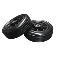 Roues en polyuréthane pleines de 6 pouces résistantes à l'usure, noires, marque HEXIN, pour scooters électriques pour personnes âgées, directement de l'usine