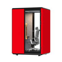 Cabine de bureau insonorisée portable Comine, espace de travail acoustique modulaire, espace professionnel flexible, bureau, hôtel, salon