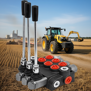 Válvula de control direccional hidráulica de 3 vías y 11 GPM de doble acción para tractores, cargadoras y tanques - Product Image 2