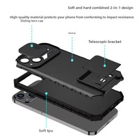 Béquille Caméra Housse Protection D'objectif Antichoc Téléphone étui pour iphone 17 16 15 14 13 Pro Max