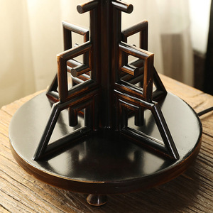 Chinese style floor lamp, antique style floor lamp, classic Chinese <b>Zen</b> style bamboo living room bedroom standing palace floor - Product Image 4