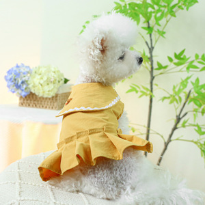 PETCIRCLE Pet Circle Spring and Autumn Pet Clothing Small Dog Puppy <b>Cat</b> <b>Clothes</b> Heart-Shaped Dog Chest and Back Skirt - Product Image 3