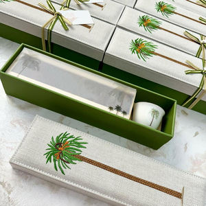 Caja de Regalo de Lujo para Chocolates con Diseño de Palmera y Dátiles Bordados, Caja de Cuero para Chocolates, Dulces y Postres - Product Image 2