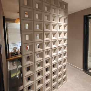 <span class=keywords><strong>Cloison</strong></span> décorative murale légère et moderne <span class=keywords><strong>en</strong></span> forme de Jiugongge, <span class=keywords><strong>en</strong></span> ciment PU, briques <span class=keywords><strong>en</strong></span> plastique ABS, filet <span class=keywords><strong>en</strong></span> acier, fond rouge tendance - Product Image 5