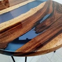 Résine époxy de table, résine époxy cristalline pour table de rivière, revêtement de coulée sans bulle pour comptoir, dessus de table, bartop