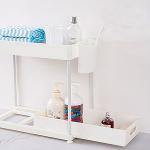 Organisateur coulissant sous l'évier en plastique ABS pour salle de bain, lot de 2, organiseurs de placard de cuisine, rangement coulissant sous l'évier - Product Image 6