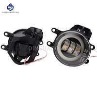 1 paire de feux antibrouillard de voiture LED Angel Eye DRL Feux de jour H11 12V Haute luminosité pour Toyota Feux antibrouillard universels