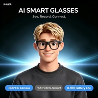 Lunettes Intelligentes IA Premium : Utilisation Facile, Batterie Avancée pour le Divertissement, Marque Privée, Chargement Type C, Électronique de Pointe