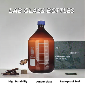 TIANLIAN TL-BL60C <b>Lab</b> 1L 2L 3L 5L 10L High Borosilicate Glass Reagent <b>Bottles</b> Clear Amber Blue Screw Lid Cap 2500ml 5000ml - Product Image 2