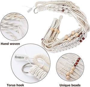 Étagère suspendue jardinière intérieur extérieur coton <span class=keywords><strong>corde</strong></span> <span class=keywords><strong>Pot</strong></span> de fleur cintres Boho macramé plante cintres pour bricolage décor à la maison - Product Image 4