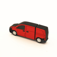 Nouveauté forme de voiture clé USB 8gb promotionnel gratuit moule minibus forme clé USB flash