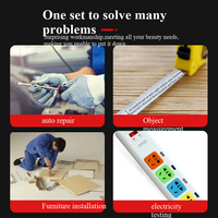 Kit d'outils combinés de qualité industrielle pour la maison, boîte rigide, kit de réparation d'urgence automobile, certifié CE, pièces de rechange portables