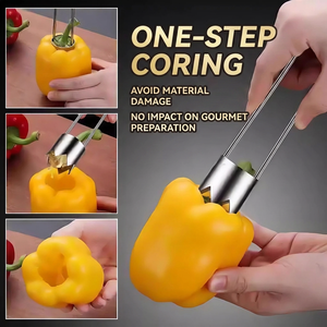 Extractor de semillas de acero inoxidable, herramienta de cocina para cortar frutas y verduras, para deshuesar manzanas y peras, Dropshipping - Product Image 3