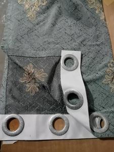 Rèm phòng khách Rỗng ra vàng thêu rèm vải Chenille cửa sổ màn hình, hoàn thành rèm với lỗ xử lý - Product Image 3