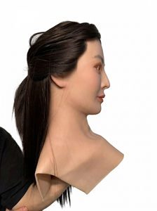 Máscara de Silicona Hiperrealista de Cabeza Completa para Mujer, para Cine, <span class=keywords><strong>Teatro</strong></span>, Acrobacias, Doble Uso, Sin Látex, Cubre Rostro Suave - Product Image 5