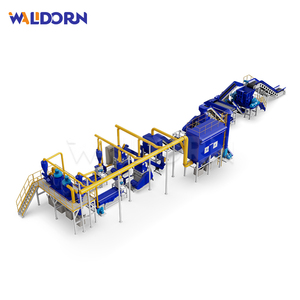 Ligne de recyclage des pneus usagés, poudre de caoutchouc, granulés, fibres de nylon, séparation automatique de l'acier - Product Image 1