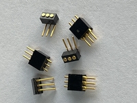 Connecteur Pogo Pin PCB 3 broches 1,27 mm, mâle droit, en laiton plaqué or, à ressort, à bille, magnétique, DC12V 1A, 10000 Nylon