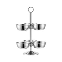 Plateau à fruits minimaliste multi-niveaux en acier inoxydable Zhongzhi, support à collations, présentoir créatif pour desserts, pour la maison, le salon, CY2512-26