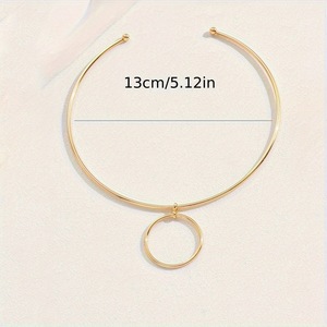 YW, accesorios elegantes y de moda, gargantillas de cuello circular de Metal, collares de joyería para mujer - Product Image 5