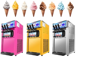 LEMON MECH Machine à crème glacée de bureau 3 couleurs Soft Saint Dai pré-refroidissement automatique commercial - Product Image 1