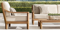 MIRAMAR nouveau canapé extérieur en teck Villa hôtel terrasse en bois chaise de loisirs jardin terrasse chaise meubles canapé ensemble chaise longue