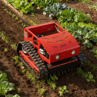Mesin Pemotong Rumput Mini GPS Robot Flail Remote Control Bensin Otomatis Penghilang Gulma Kebun Trimmer DIY Industrial 16HP Crawler