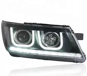 Dodge Journeyヘッドランプヘッドライト2009-2019用の最新のLED DRL HIDキセノンヘッドランプヘッドライトフロントランプにアップグレード