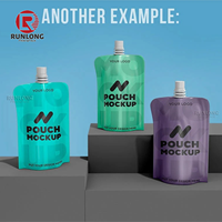 Pochette de boisson debout imprimée personnalisée sac d'emballage réutilisable pour boissons avec bec verseur lait jus huile boisson liquide