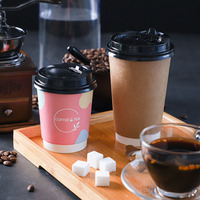 Tapas para Vasos de Café Desechables de Papel, Ecológicas, con Logotipo Personalizado, para Bebidas Frías y Calientes, Té, Chocolate Caliente, Té con Leche, Cafetería