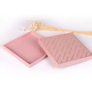 Dourado fornecedor de alta qualidade preço baixo lenço de seda caixas de embalagem de papel rosa moderno novidade design feminino caixa de presente hijab com logotipo